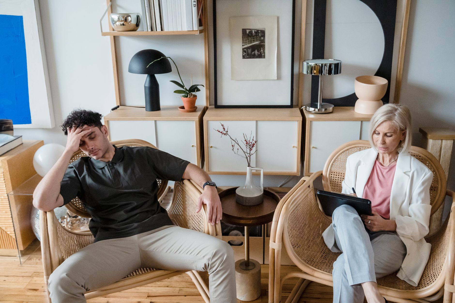 Despacho de terapeuta en centro de salud mental